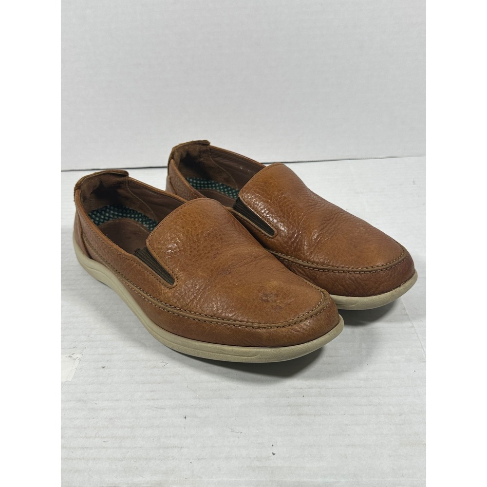 SAS Weekender‎ Mens Tan Pebbled Leather Slip On Loafers Size 9 M 25-1077